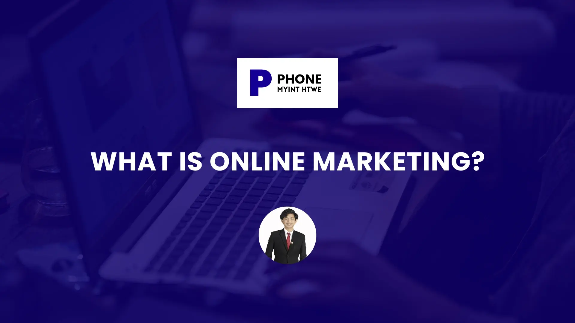 Online marketing illustration showing SEO, social media, email, and digital advertising channels